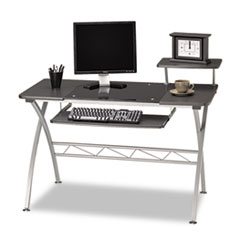 Black Glass Computer Desk