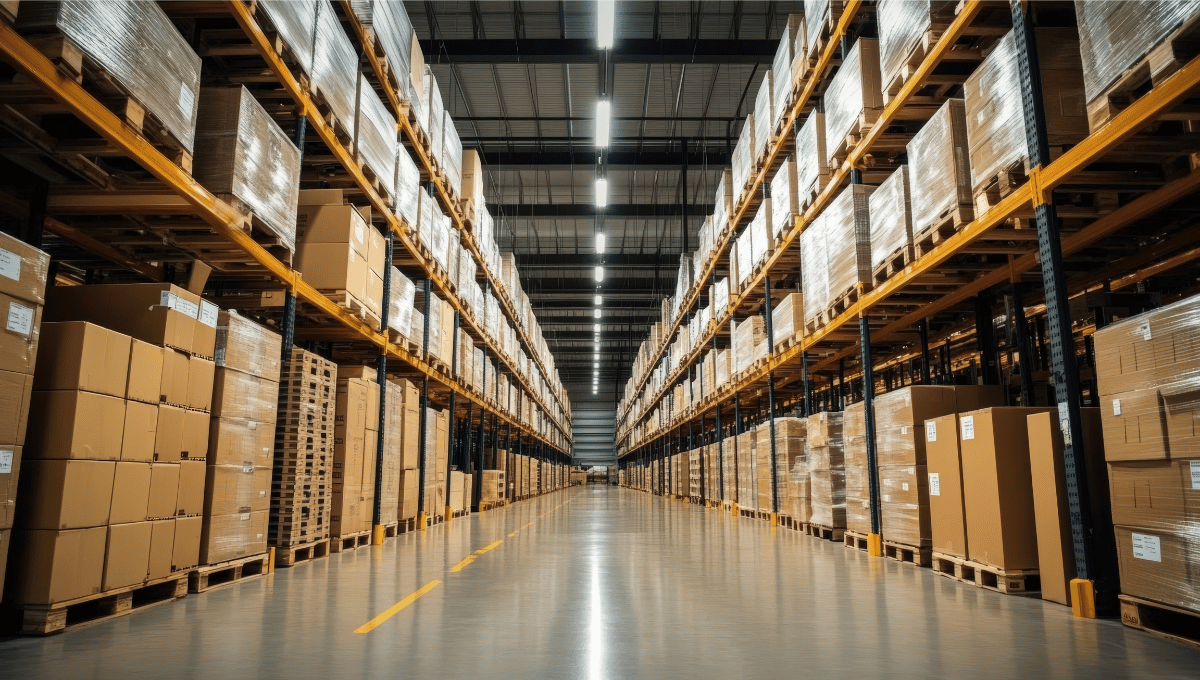 A materials handling warehouse